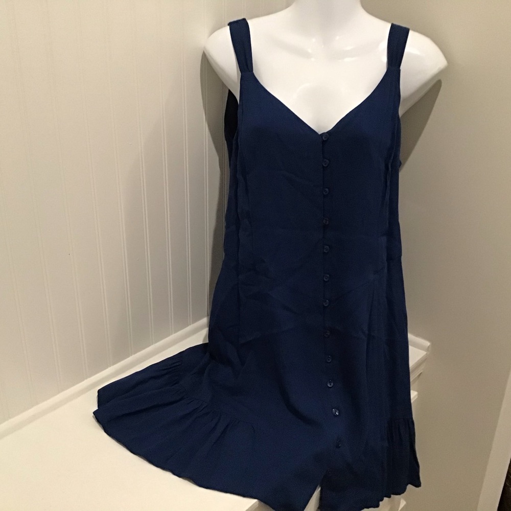 Dress Junior’s Large Halter Navy NWT $64 GB - Picture 4 of 11